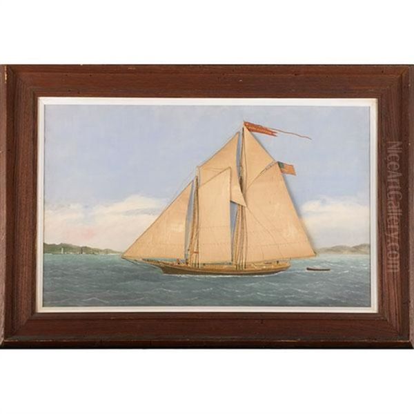 Sloop Albert G. Lawson Oil Painting by Thomas H. Willis