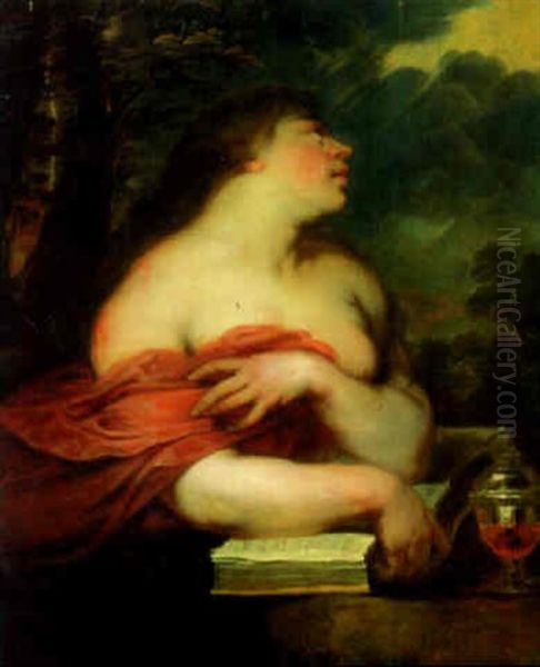 The Penitent Magdalen Oil Painting by Michael Willmann