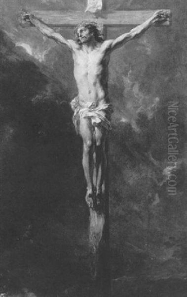 Christ On The Cross Oil Painting by Michael Willmann