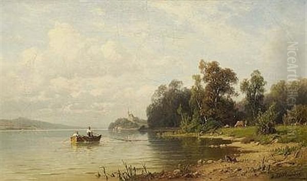 Blick Auf Maria Worth Am Worthersee Oil Painting by Josef Willroider