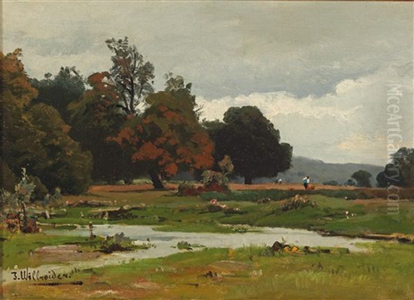 Landscape With Decorative Figures by Josef Willroider