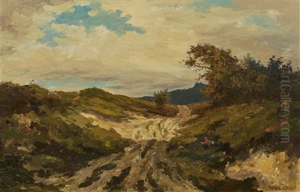 Wiesenweg Oil Painting by Ludwig Willroider