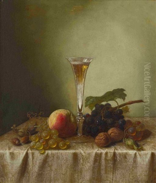 Fruchtestillleben Oil Painting by Peter Joseph Wilms