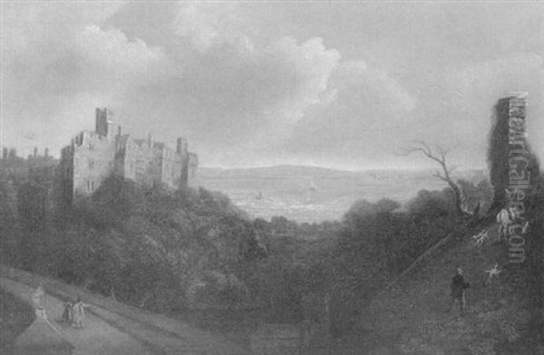 A View Of St. Donats Castle Oil Painting by Alexander Wilson