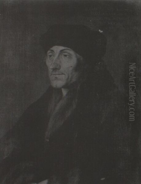 Portrait Of Erasmus Oil Painting by Benjamin Wilson