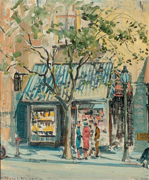 Collins Street Oil Painting by Dora Lynell A. Wilson