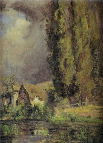 Casa Al Borde Del Lago Oil Painting by Harry Mitton Wilson