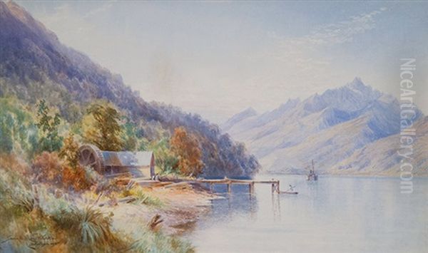 Sawmill Oil Painting by Lawrence William Wilson