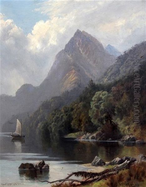 Lake Te Anau, South Island Near Kingston, New Zealand Oil Painting by Lawrence William Wilson