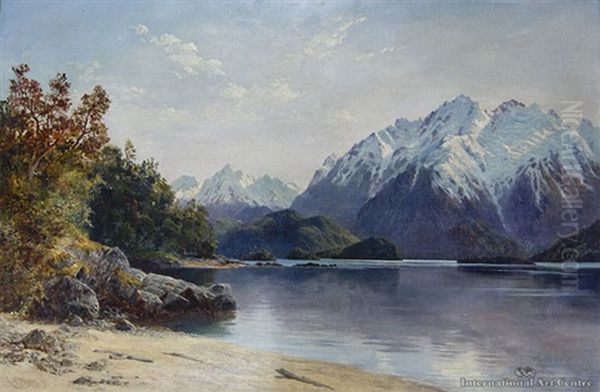 Snow Capped Peaks, Lake Manapouri by Lawrence William Wilson