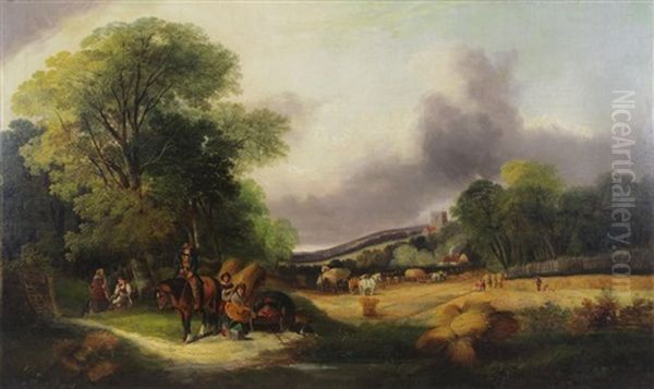 The Golden Harvest Oil Painting by Richard Wilson