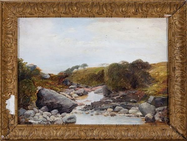 Rocky Stream Oil Painting by William Heath Wilson