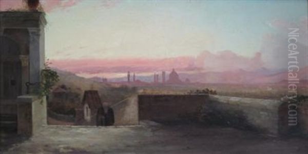 Florence From The South East Oil Painting by William Heath Wilson