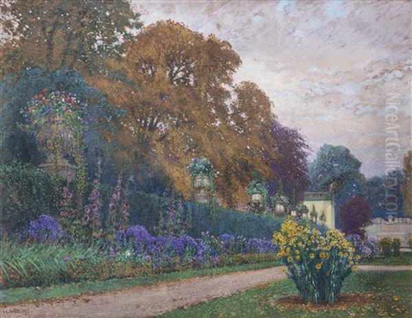 Sommerliche Idylle Im Mirabellgarten Salzburg Oil Painting by Hans Wilt