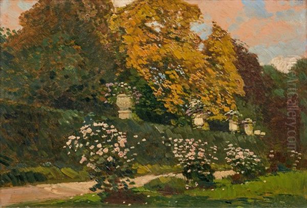 Mirabellgarten In Salzburg Oil Painting by Hans Wilt