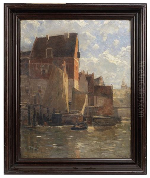 Niederlandische Flusslandschaft Oil Painting by Hans Wilt