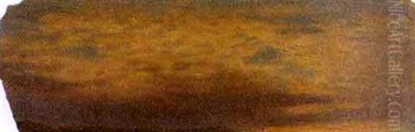 Clouds Over A Thin Horizon Oil Painting by Charles Wimar