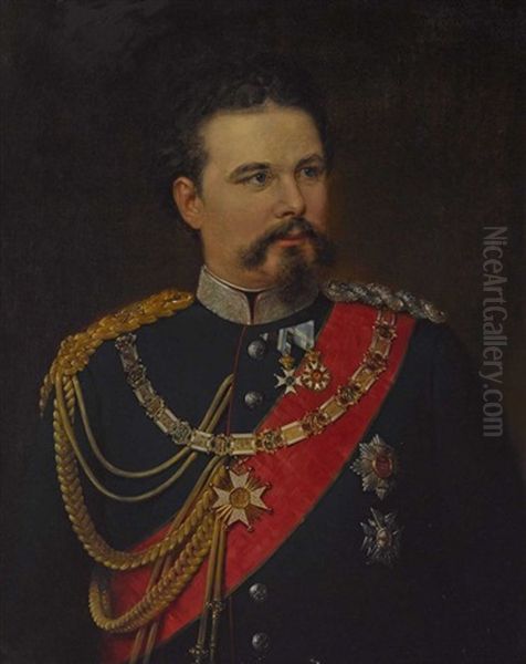 Konig Ludwig Ii. Von Bayern Oil Painting by Rudolf Wimmer