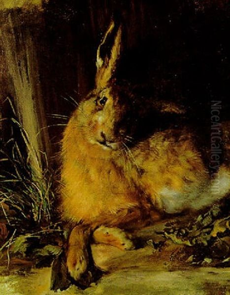 Hase Oil Painting by Rudolf Wimmer