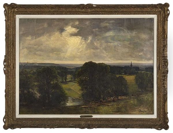 Stapleton Vale From Strawberry Hill Oil Painting by Edmund Morison Wimperis