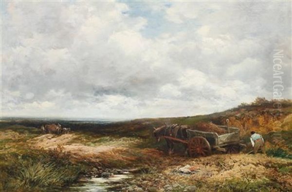 Carting Gravel At Kingwood, 1895 Oil Painting by Edmund Morison Wimperis