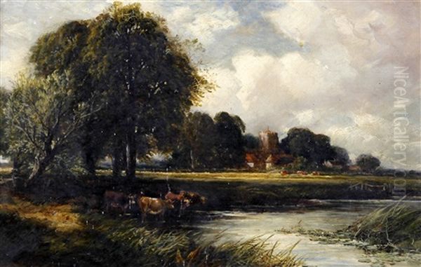 Christchurch, Hants Oil Painting by Edmund Morison Wimperis