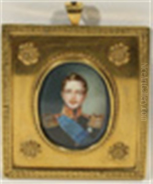 Young Tsar Nicholas I Oil Painting by Iwan Winberg