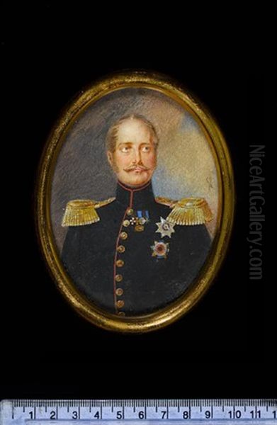 Tsar Nicholas I Oil Painting by Iwan Winberg