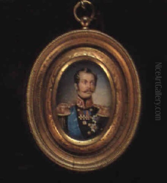 Emperor Alexander Ii Nikolaevich Oil Painting by Iwan Winberg