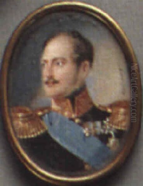 Emperor Nicholas I Pavlovich Oil Painting by Iwan Winberg