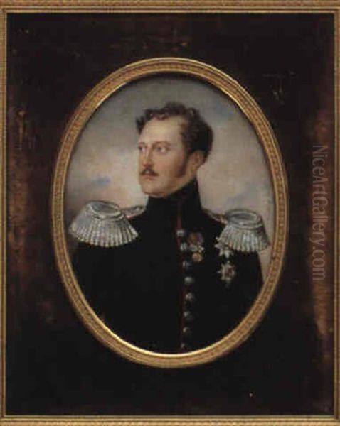 Emperor Nicholas I Pavlovich Oil Painting by Iwan Winberg