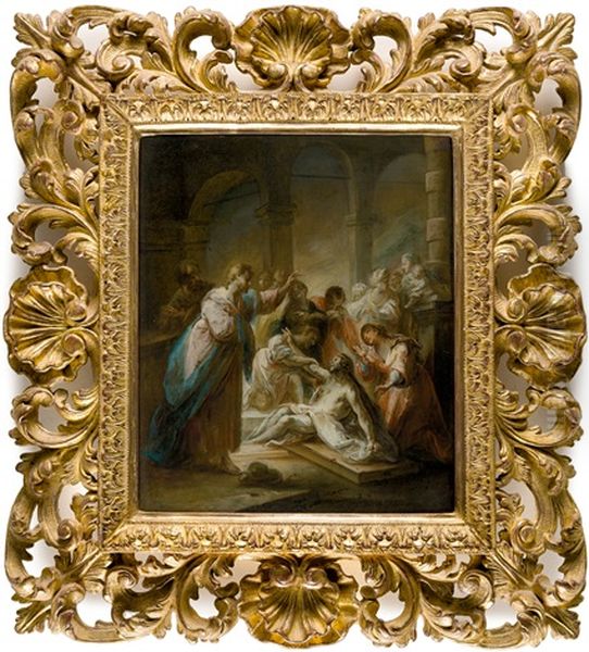 Die Auferweckung Des Lazarus Oil Painting by Chrysostomus Winck