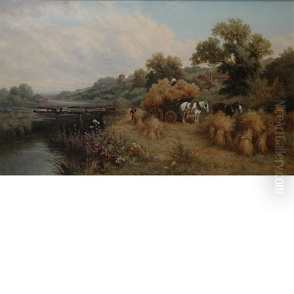 Harvest Time Oil Painting by Daniel H. Winder