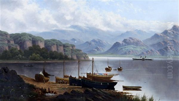 Near Kyles Of Bute Oil Painting by Daniel H. Winder