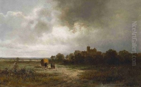 Blick Auf Schloss Grunwald Oil Painting by Anton Windmaier the Elder