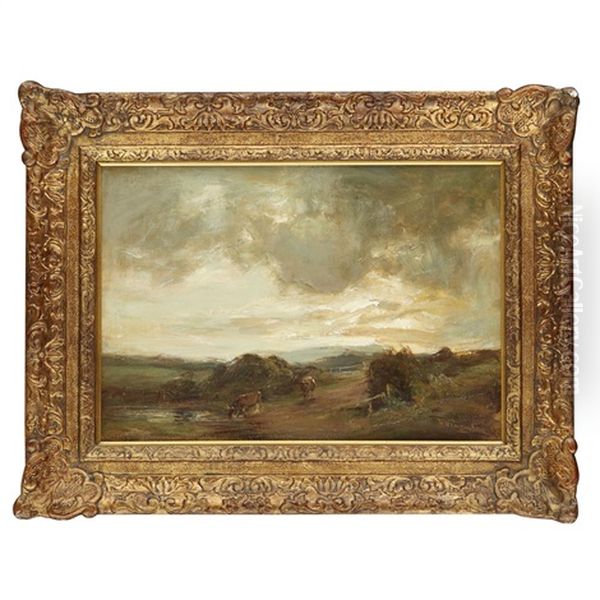 Sunset Oil Painting by Sir James Lawton Wingate