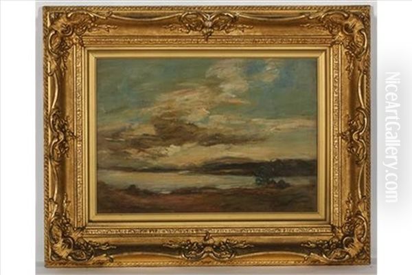 Coastal Scene Oil Painting by Sir James Lawton Wingate