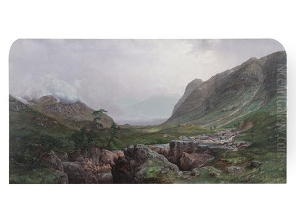 Highland Valley Oil Painting by Sir James Lawton Wingate