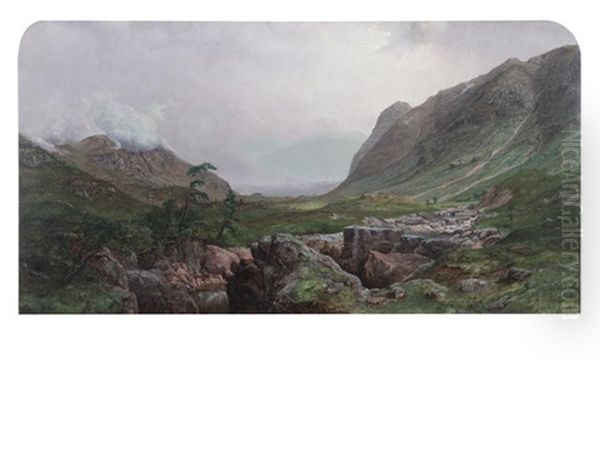 Highland Valley Oil Painting by Sir James Lawton Wingate