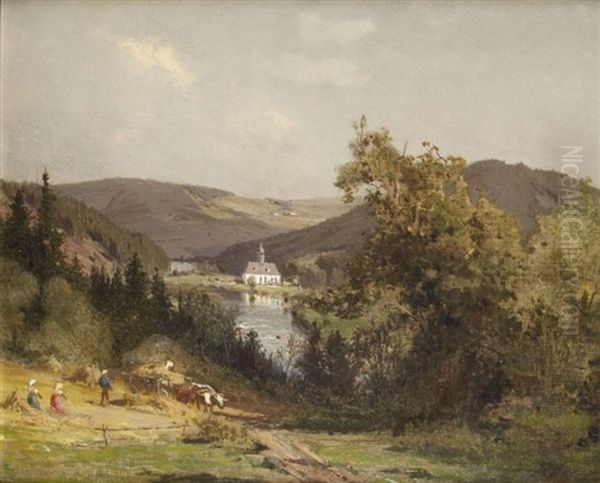 Kapelle In Den Hugeln Oil Painting by Olof Winkler