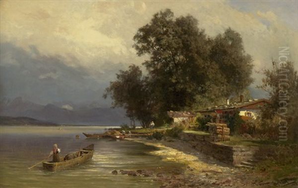 An Der Fraueninsel Im Chiemsee Oil Painting by Olof Winkler