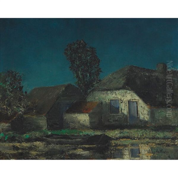 Farm, Evening (+ Windblown Trees; 2 Works) by Adrian de Winter