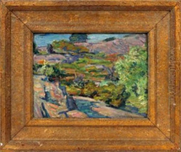 Landscape (recto/verso) Oil Painting by Charles Allen Winter