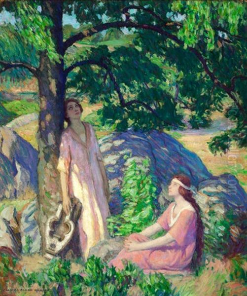 Under The Tree Oil Painting by Charles Allen Winter