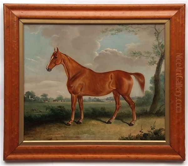 Horse In Landscape Oil Painting by Cornelius Jason Walter Winter