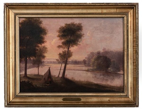 Wabash River, Vicinity Of General Tipton's Residence Near Logansport, Indiana Oil Painting by George Winter