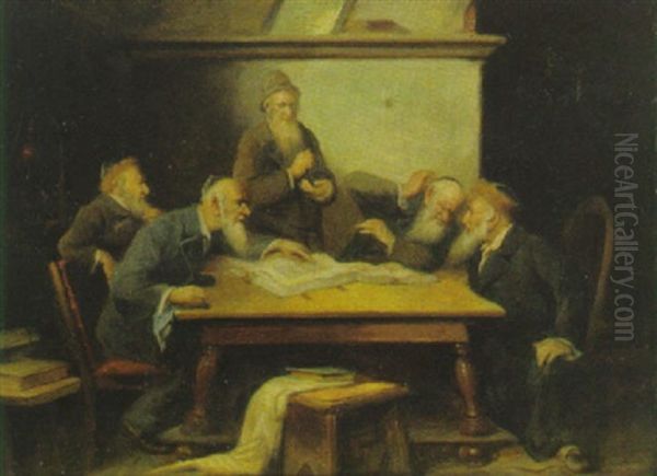 Verschiedene Auslegungen Des Talmud Oil Painting by Hans Winter