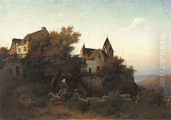 Landschaft Im Teutoburger Wald Oil Painting by Friedrich Wilhelm von Winterfeldt