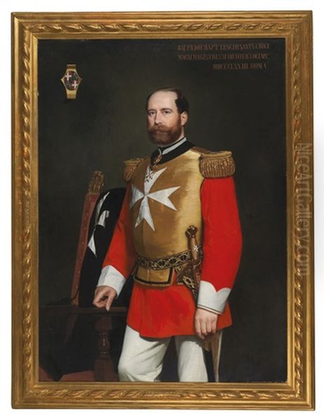 Portrait Of Giovanni Battista Ceschi A Santa Croce In The Uniform Of A Bailiff Of The Order Of The Knights Of Malta Oil Painting by Franz Xaver Winterhalter