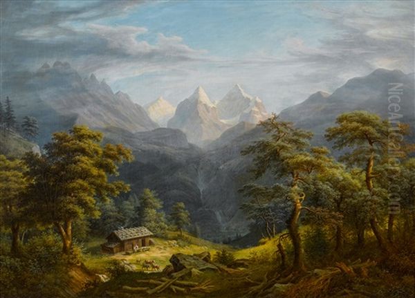 Rosenlauital Oil Painting by Anton Winterlin